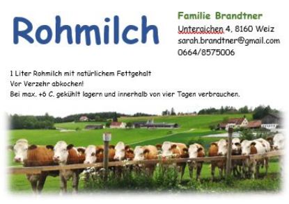 Zeige Details für Rohmilch 1Liter Bild von Rohmilch 1Liter